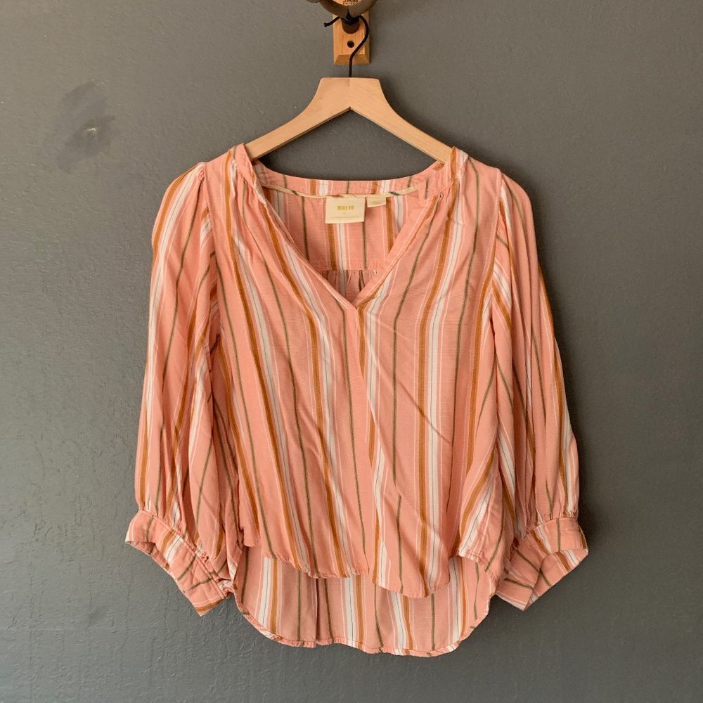 Maeve Bohemian Vertical Striped Blouse
